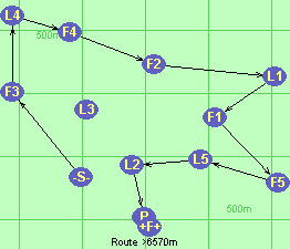Route >6570m